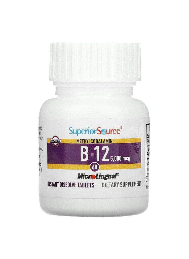 Superior Source Activated Methylcobalamin B-12, B-6 & Methylfolate (P-5-P), 60 MicroLingual Instant Dissolve Tablets  - Image 3