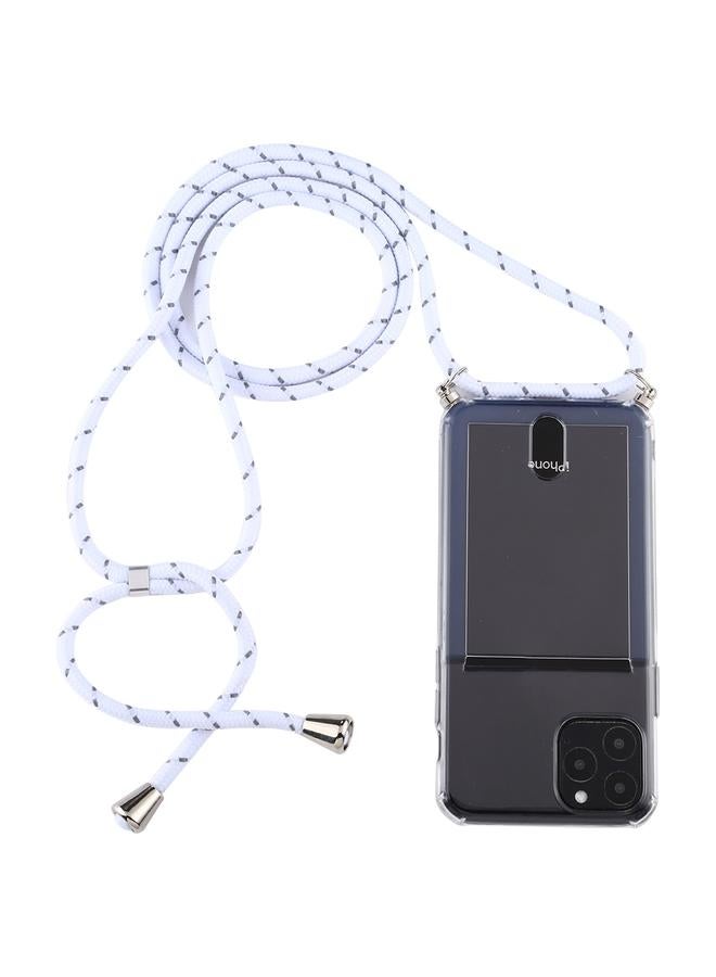 S-TOP Case For iPhone 11 Pro Max Transparent TPU Protective Case with Lanyard & Card Slot - Image 1
