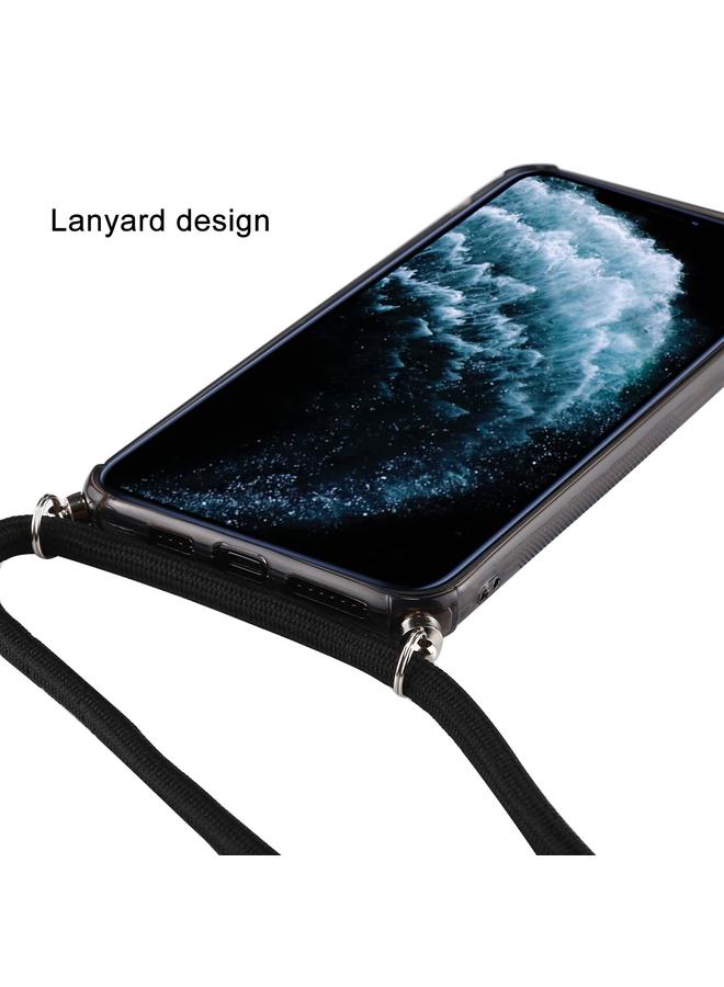 S-TOP Case For iPhone 11 Pro Max Transparent TPU Protective Case with Lanyard & Card Slot - Image 3