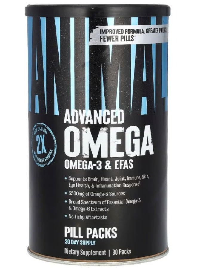 ANIMAL Advanced Omega-3 & EFAS Pill Packs 30 Packs