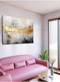 LOWHA Canvas Wall Art Stretched Over Wooden Frame with Abstract Painting  - Image 2