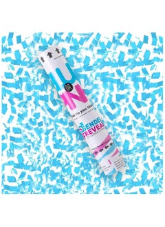 MARKQ Blue Gender Reveal Confetti Cannon, 30 cm Party Poppers for Pregnancy Announcement | Gender Reveal Confetti | Baby Boy Gender Reveal Party Supplies | Confetti Popper [1 Pack]  - Image 1