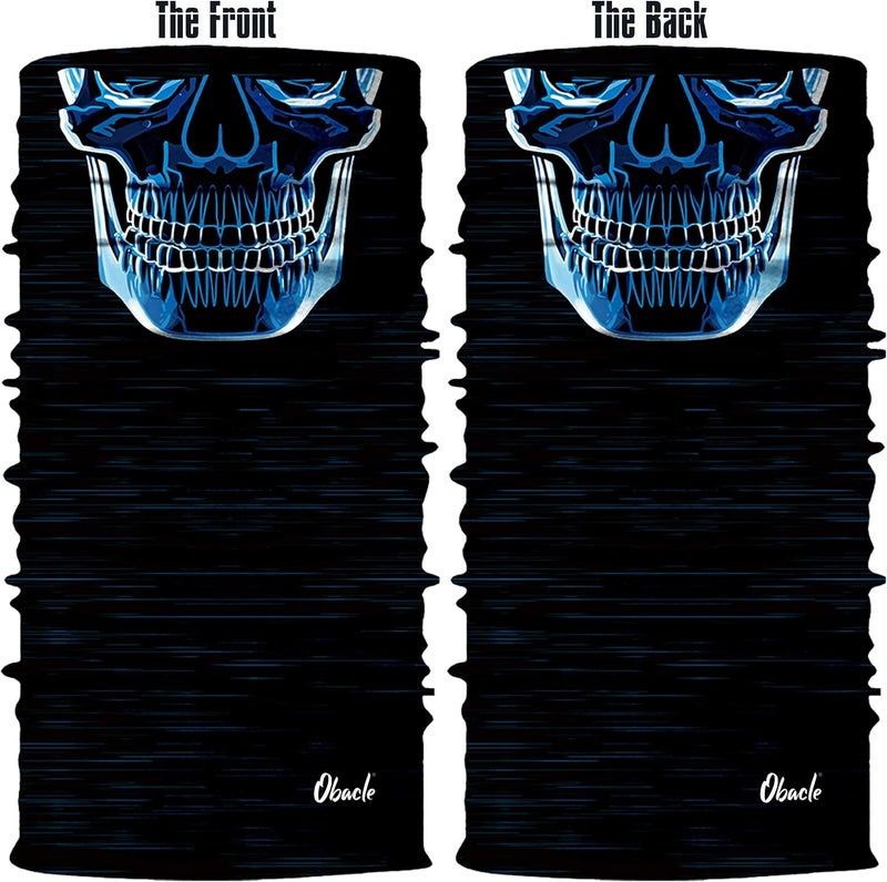 Obacle Skull Face Mask for Dust, Wind, and UV Protection - 3D Tube Bandana for Men and Women - Image 3