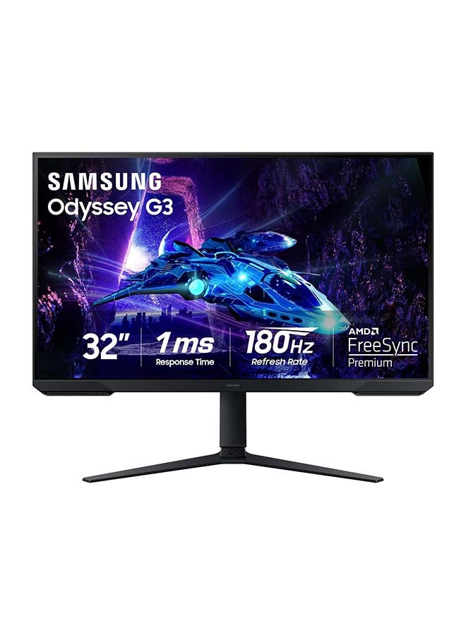 Samsung 32 inch Odyssey G3 G30D Gaming Monitor (1920x1080) FHD With 180Hz Refresh Rate, 1ms Response Time, Virtual Aim point, Black Equalizer, Eye Saver Mode, 3 side borderless, x2 HDMI & AMD FreeSync, HAS(Tilt, Swivel, Pivot) | LS32DG302EMXUE - Image 1