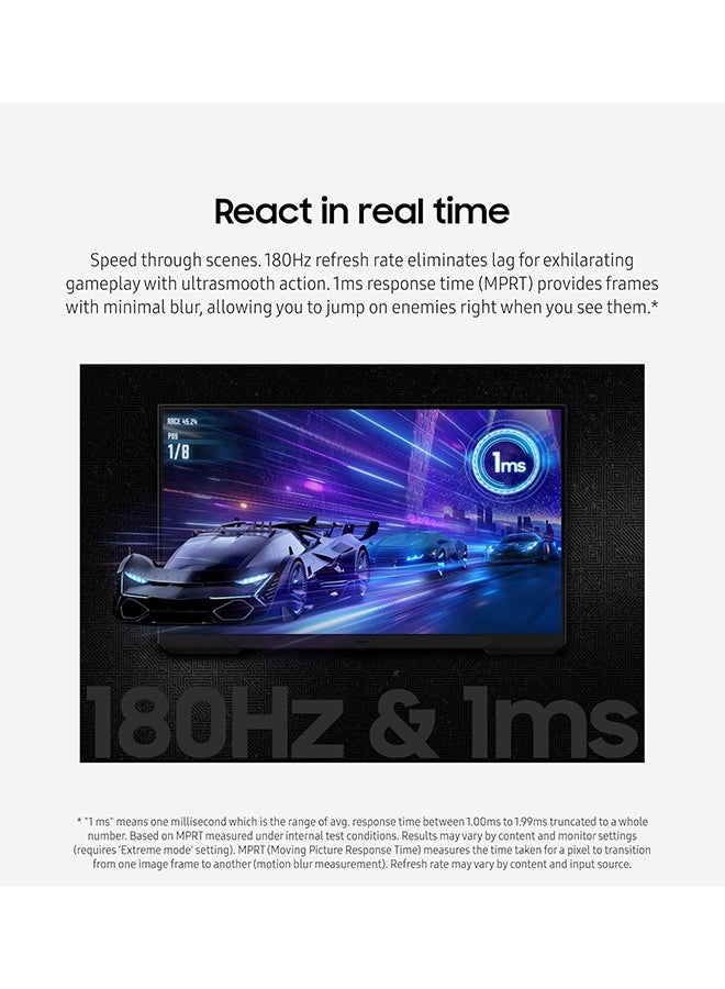 Samsung 32 inch Odyssey G3 G30D Gaming Monitor (1920x1080) FHD With 180Hz Refresh Rate, 1ms Response Time, Virtual Aim point, Black Equalizer, Eye Saver Mode, 3 side borderless, x2 HDMI & AMD FreeSync, HAS(Tilt, Swivel, Pivot) | LS32DG302EMXUE - Image 4