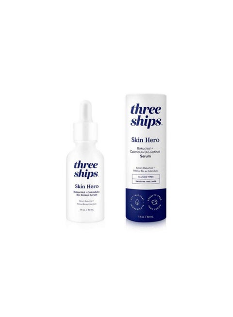 Three Ships Skin Hero Bakuchiol and Calendula Bio Retinol Face Serum
