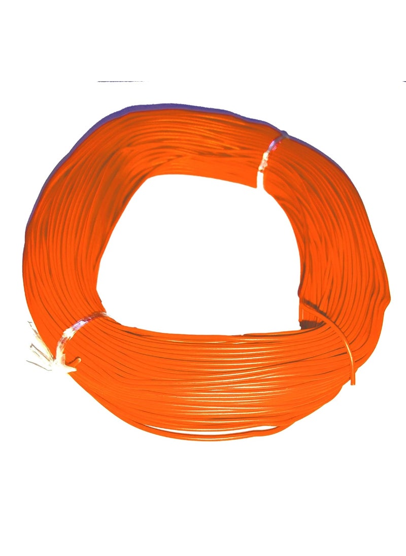Steko Steko 75 Meter Orange 1436 PVC Copper DC Electrical Wire 04mm Multipurpose Use 14 Thread 36 Guage For Multipurpose Use DIY Electronics Works Science Projects PVC Insulated Outer 