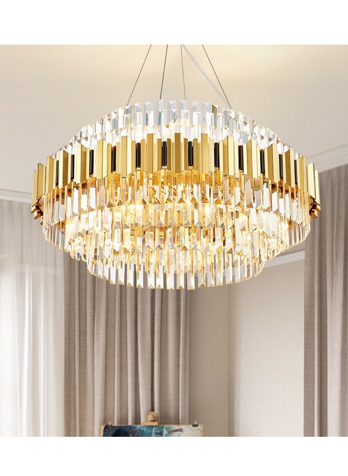TEC Light - A luxurious golden crystal chandelier with 10 distinctive decorative bulbs from TEC Light for modern lighting. - Image 1