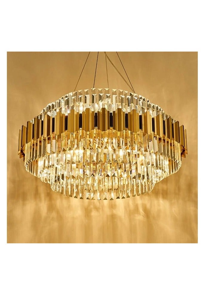 TEC Light - A luxurious golden crystal chandelier with 10 distinctive decorative bulbs from TEC Light for modern lighting. - Image 1