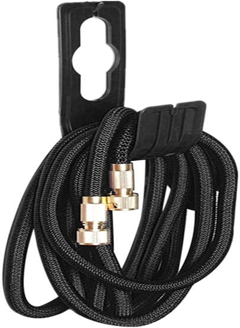 GGOOT Garden Hose Holder - ABS Plastic Garden Hose Hanger, Portable Hose Hook Garden, Garden Hose Holder, Hose Hanger For Attaching to Garden Tap - 22.5 x 7.5 cm Black - Image 3
