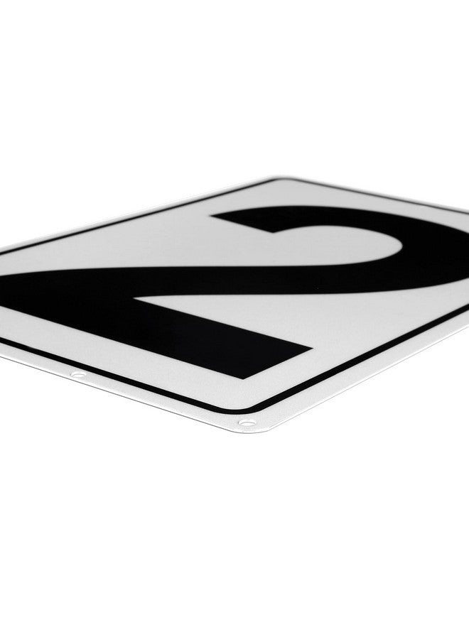 Kichwit Kichwit Metal House Numbers Address Sign Reflective Aluminum Mailbox Number, 10 x 7 Inches, Number 2  - Image 2