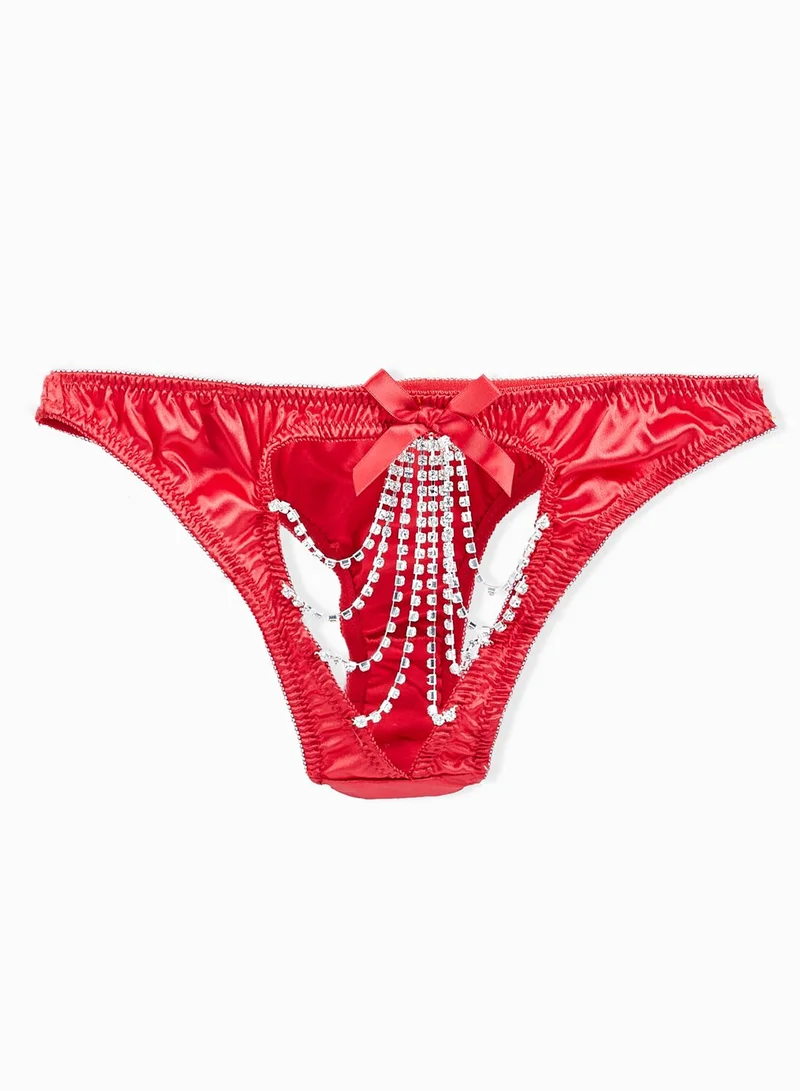Ann Summers Silvia Crystal Bow Back Brief