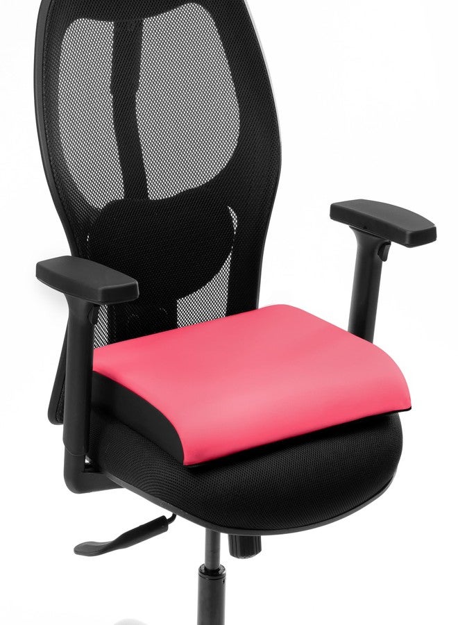 Frido Cloud Seat Cushion with High-Density Memory Foam | Tailbone & Thighs Support Pillow | Washable Stretch Cover | Anti-Slip Base | Portable Handle | Ideal for Office, Car & Home Chairs, Barbi Pink - Image 1