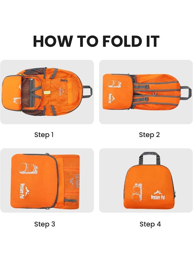 Venture Pal Ultralight Lightweight Packable Foldable Travel Camping Hiking Outdoor Sports Backpack Daypack - Image 3