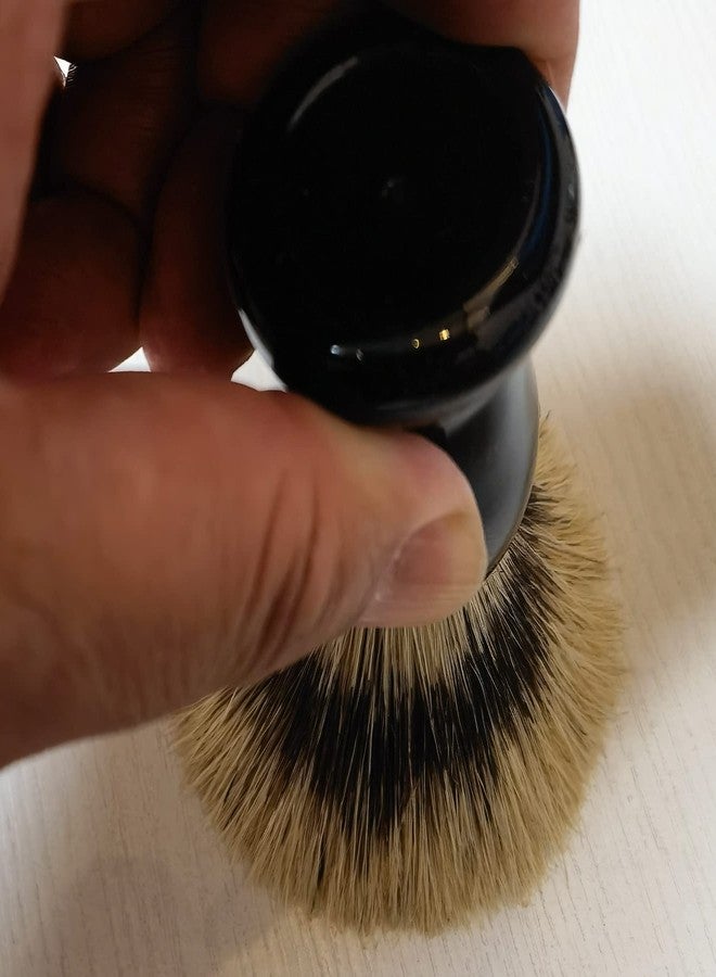 Fan Wu Classic Shaving Brush for Men – Bristles, Premium Black Resin Handle, Rich Lather for Wet Shaving with Soap or Cream – Fits All Razor Types - Image 4