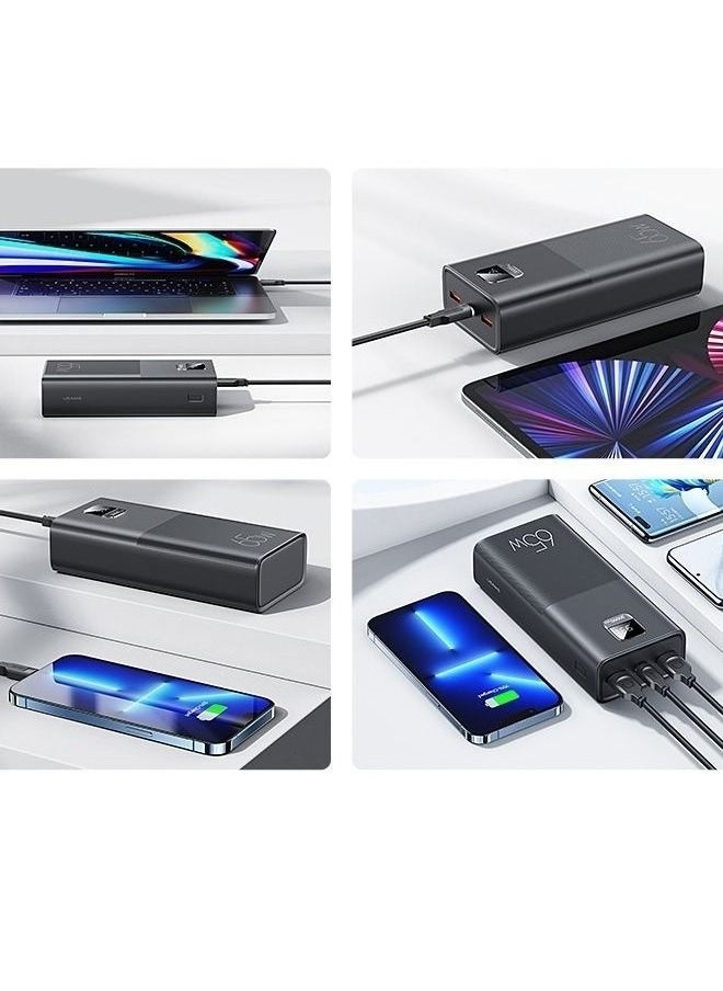 Usams - 65W LED Display 30000mAh Power Bank High Capacity QC3.0+PD 65W Fast Charging Power Bank Power Station Compatible With Phones, Laptop, Tablet Fast Charging Power Bank 30000mAH With USB C To USB C Cable - Image 1