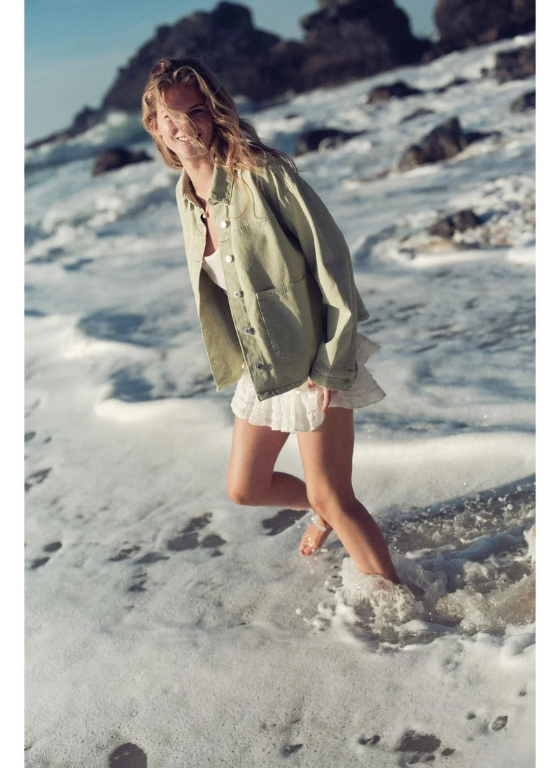 اتش اند ام Twill overshirt