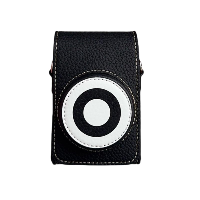 Compact Magnetic Closure Crossbody Camera Bag Adjustable Strap For Travel Black - Image 4