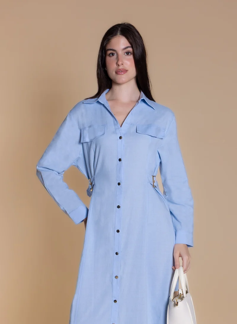 شايبس DETAILED MIDI SHIRT DRESS
