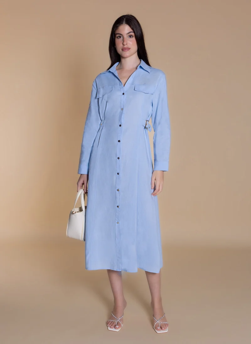 شايبس DETAILED MIDI SHIRT DRESS