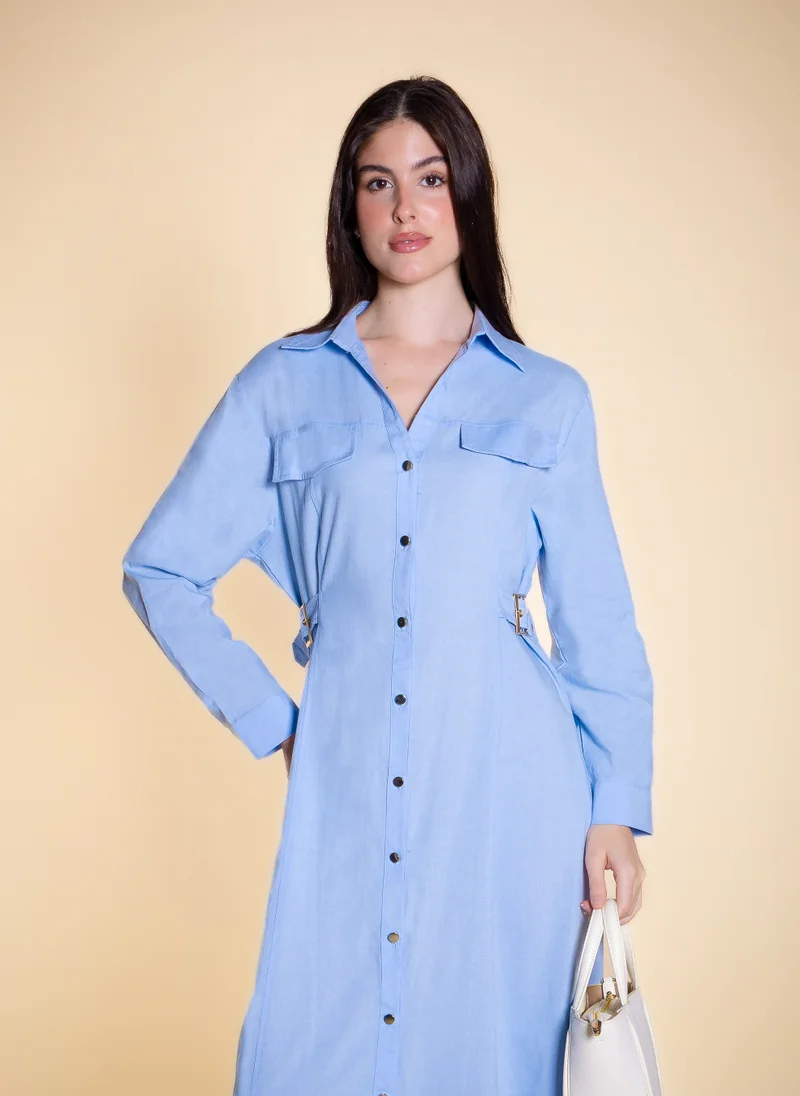 شايبس DETAILED MIDI SHIRT DRESS