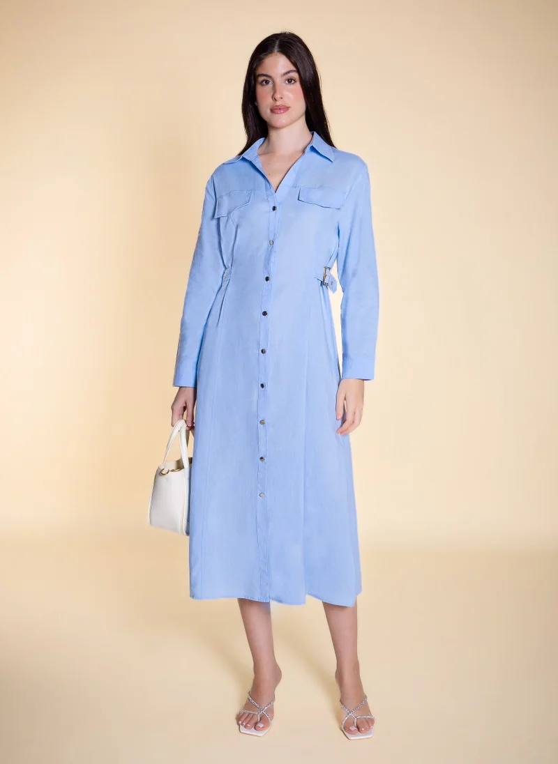 شايبس DETAILED MIDI SHIRT DRESS