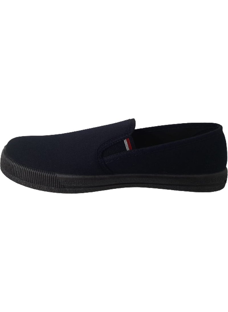 EMEK Unisex Navy Blue Linen Shoes  - Image 5