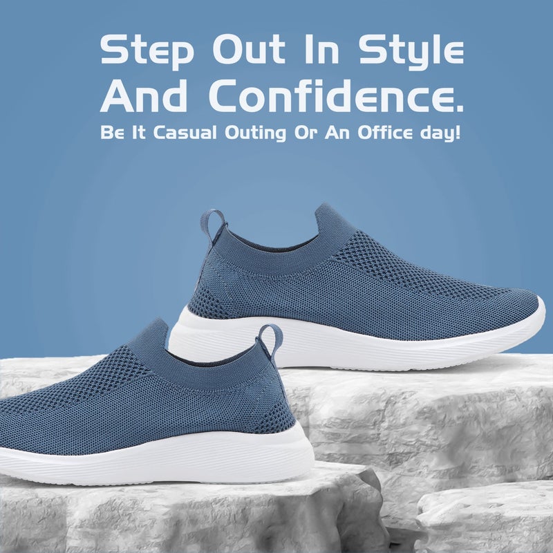 Face Cushioned Sneakers for Men in Aster - Image 3