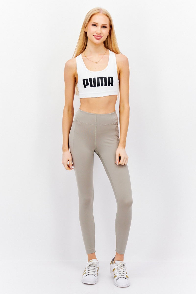PUMA Women Brand Logo Non-Padded Sports Bra, White  - Image 4