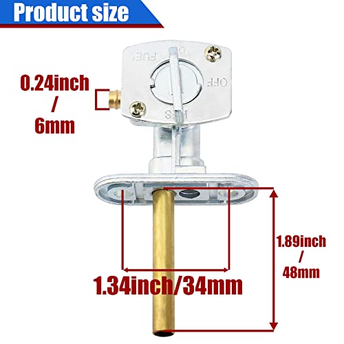 YOFMOO Fuel Gas Petcock Valve Pump Switch Compatible for CRF50 Suzuki DRZ400 FZR600 LT80 LTZ250 LTZ400 Yamaha YFS200 YFM250 YFM350 YFM400 YFM600 YFM660 YFZ350 YFZ450 Raptor 660 Wolverine Banshee 350 - Image 2