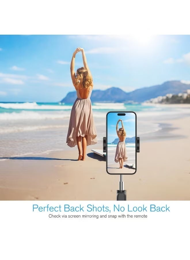 شاشة مراقبة الصور الذاتية للفيديو على iPhone، تسجيل بدقة 4K بسرعة 60 فدس، انعكاس شاشة لاسلكي مع جهاز تحكم عن بُعد، تثبيت مغناطيسي، دوران 180 درجة، ثلاث مستويات للسطوع، متوافق مع iPhone وAndroid - Image 3