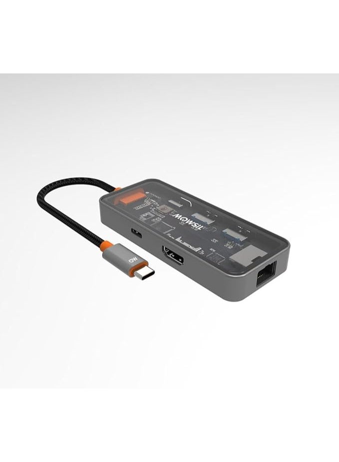 Mowsil 6-in-1 USB C Hub Multiport Adapter, 4K@60Hz - Image 3