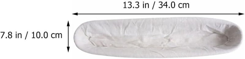 Long Baguette Bread Proofing Basket with Cloth Liner, 34x10x5.5cm Rattan Dough Rising Tool for Sourdough and Artisan Baking, Suitable for Home and Professional Bakers Random Color - Image 2