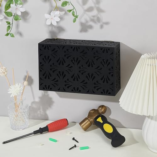 CUTHOLLOW Doorbell Chime Cover Box Plate for Wall Inside, Aesthetic Wooden Doorbell Cover for Home Upgrade Outdoor Indoor, Universal Fit and Easy to Install Decorative Modern Doorbell Box Only, Black - Image 5
