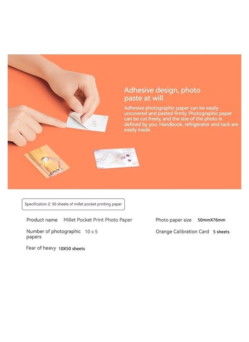 Xiaomi - Xiaomi photo paper, 50 sheets, includes photo paper and color calibration card, 3 inches - Image 1