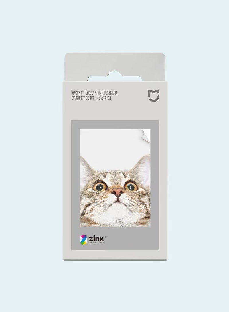 Xiaomi Pocket photo printer paper, 50 sheets, 3 inches. Suitable for Xiaomi Photo Printer and Mijia Photo Printer 1s - Image 1