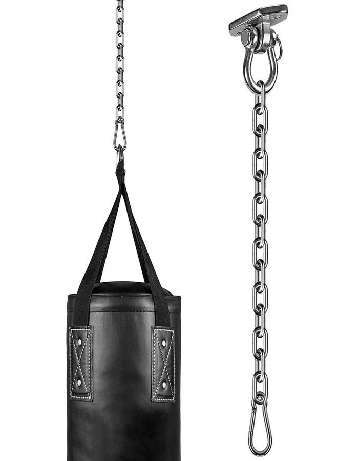 WAREMAID Hanging Kits Hammock Swing Chair Hardware, Heavy Duty Swing Hanger with Chain, Indoor Outdoor Playground Hanging Hammock Boxing Punching Bags Hook, 2 Screws, 1000 LB Capacity, 33.3" Chain - Image 3