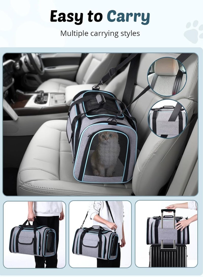 Generic Expandable Cat Carrier, Soft Side Pet Carrier with large space, Dog Carriers for Small Dogs, Portable and Foldable Cat Bag Carrier Great for Travel, Outdoor, Hiking, Camping - Image 4