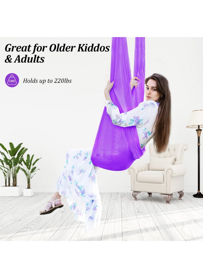 Aokitec Therapy Swing for Kids with Special Needs (Hardware Included) Snuggle Swing Cuddle Hammock Indoor Adjustable Aerial Yoga for Children with Autism, ADHD, Asperger, Sensory Integration - Image 2