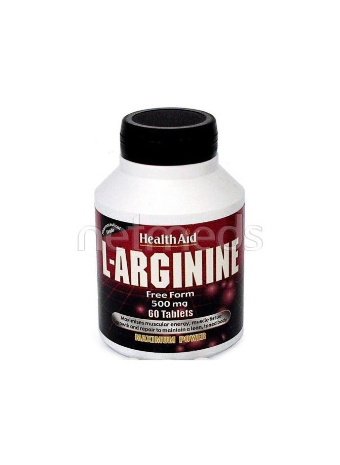 HealthAid L-Arginine 500mg Capsules 60s