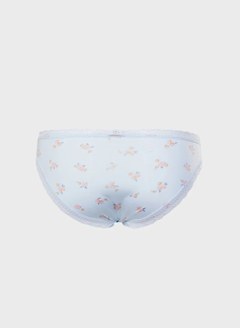 Cotton On Body Bow Detail Printed Brief
