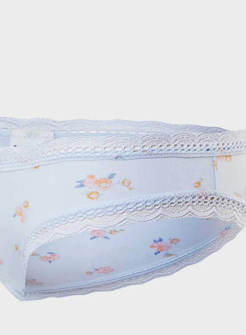 Cotton On Body Bow Detail Printed Brief