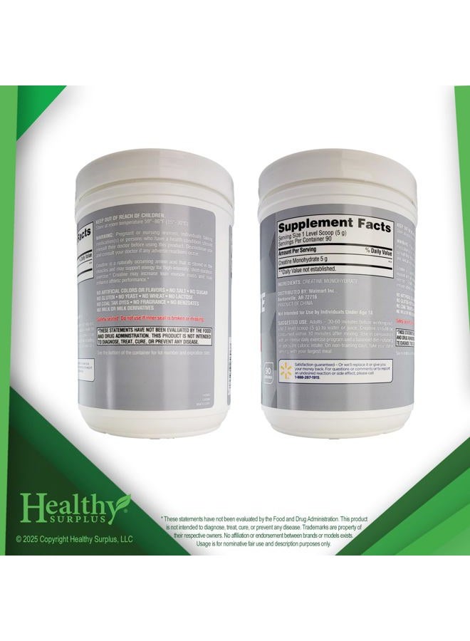 Healthy Surplus Vital Volumes Tips Card and Equate Creatine Monohydrate - 15.87 Oz (450g) - 5g Per Serving - 90 Servings - Image 2