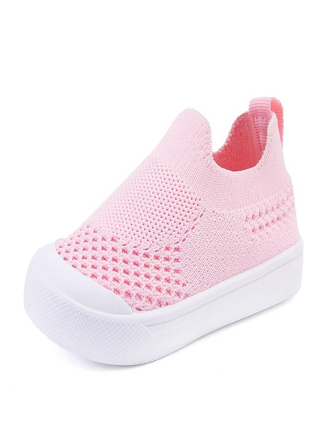 BMCiTYBM Baby Sneakers for Girls Boys Lightweight Breathable Mesh First Walking Shoes 6-24 Months-A-Pink,12-18 Months Infant - Image 1