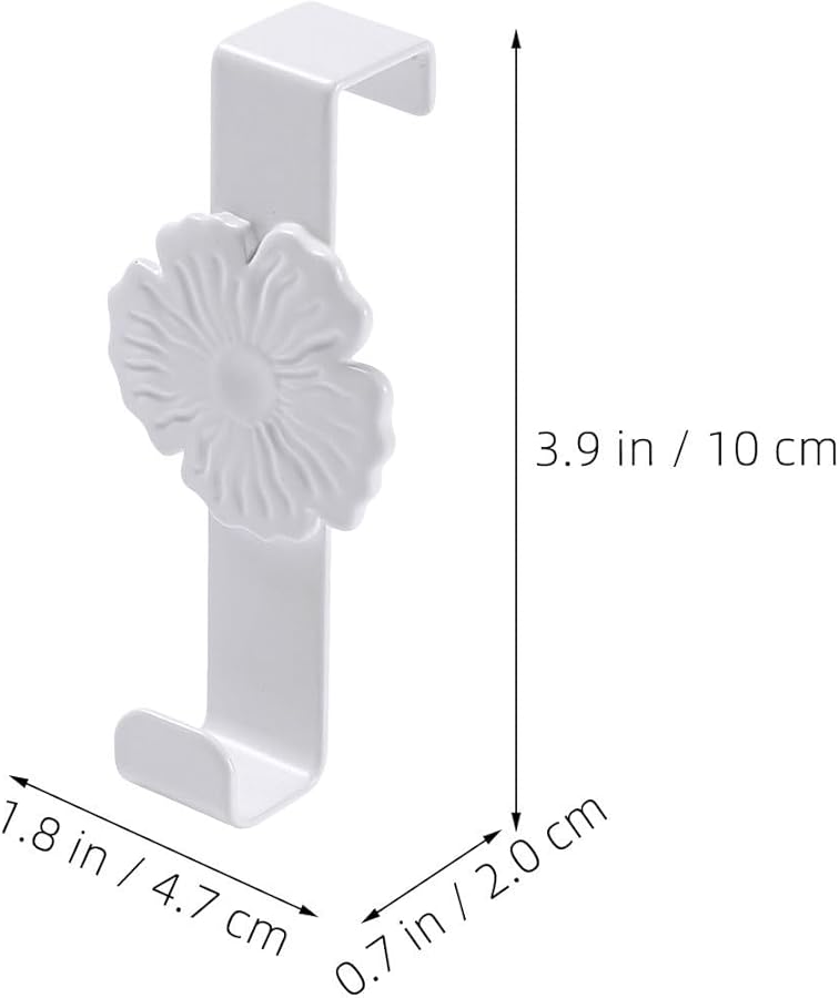 4PCS Heavy Duty Over The Door Hooks No Drill Hangers For Towels Coats Hats Bags - Image 3