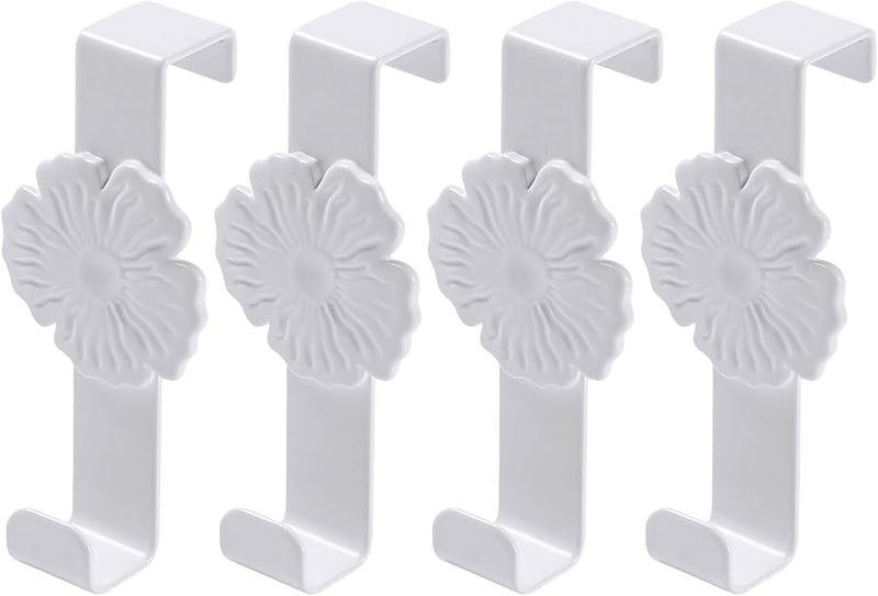 4PCS Heavy Duty Over The Door Hooks No Drill Hangers For Towels Coats Hats Bags - Image 2