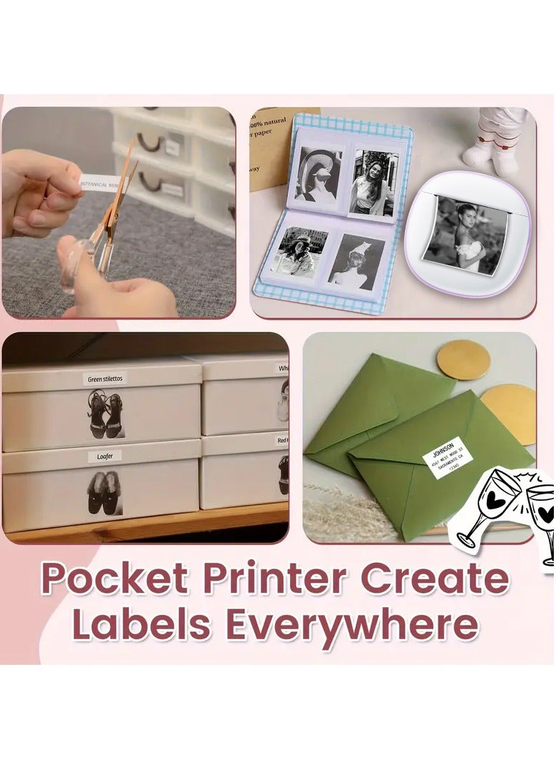 HD Mini Portable Bluetooth Thermal Printer, Wireless Sticker and Photo Printer for Learning and Office Use - Image 2