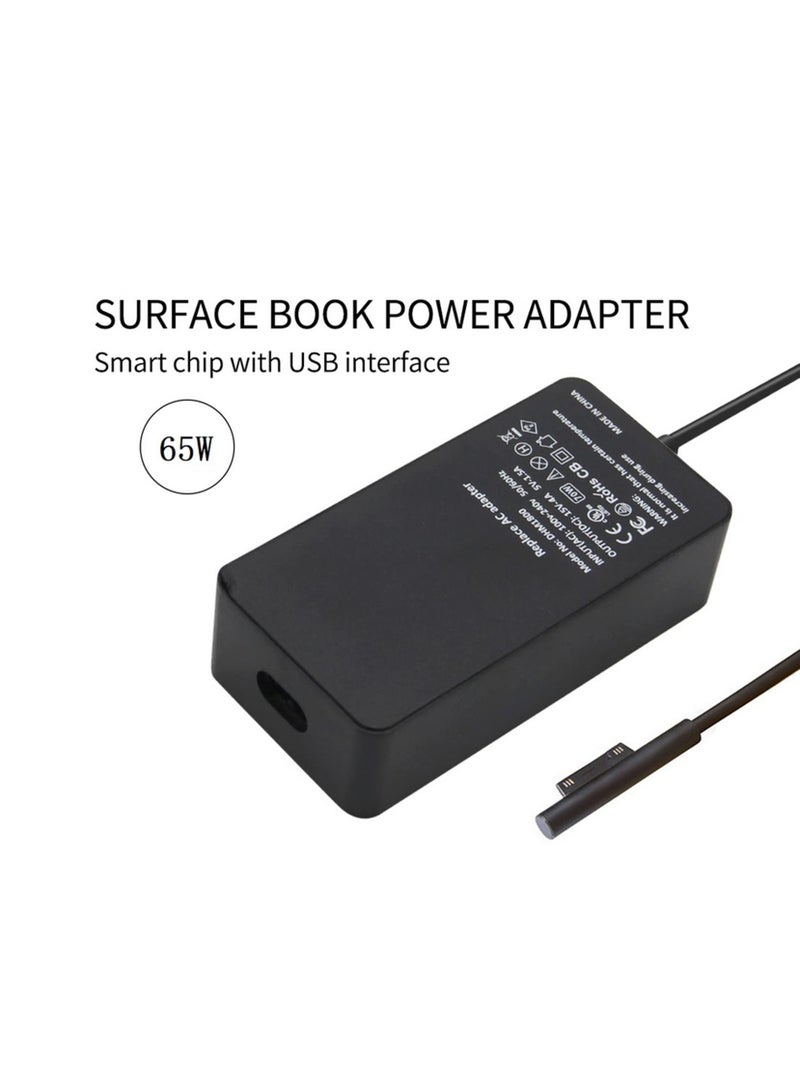 65W laptop power adapter for Surface Pro 9/8/7/6/5/4/3/X Surface Go 3/2/1 Surface Laptop 5/4/3/2/1 Surface Book 3/2/1 Microsoft Surface Charger Supports (65W) - Image 4