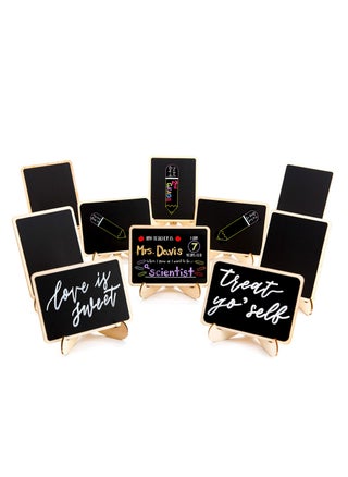 Mini Chalkboards Signs, Small Rectangle Blackboard, with Easel Stand, Table Number Message Board for Weddings, Birthday, Signs Event Decorations(10 Pcs) - pzsku/ZDDF44064E9708871B5C3Z/45/_/1701072087/53fa85ab-1e18-48ee-adf6-39836c7894ab