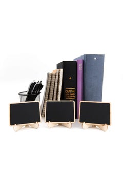 Y&D Mini Chalkboards Signs, Small Rectangle Blackboard, with Easel Stand, Table Number Message Board for Weddings, Birthday, Signs Event Decorations(10 Pcs)  - Image 4